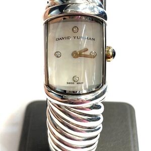 David Yurman Silver and Gold Cable Watch